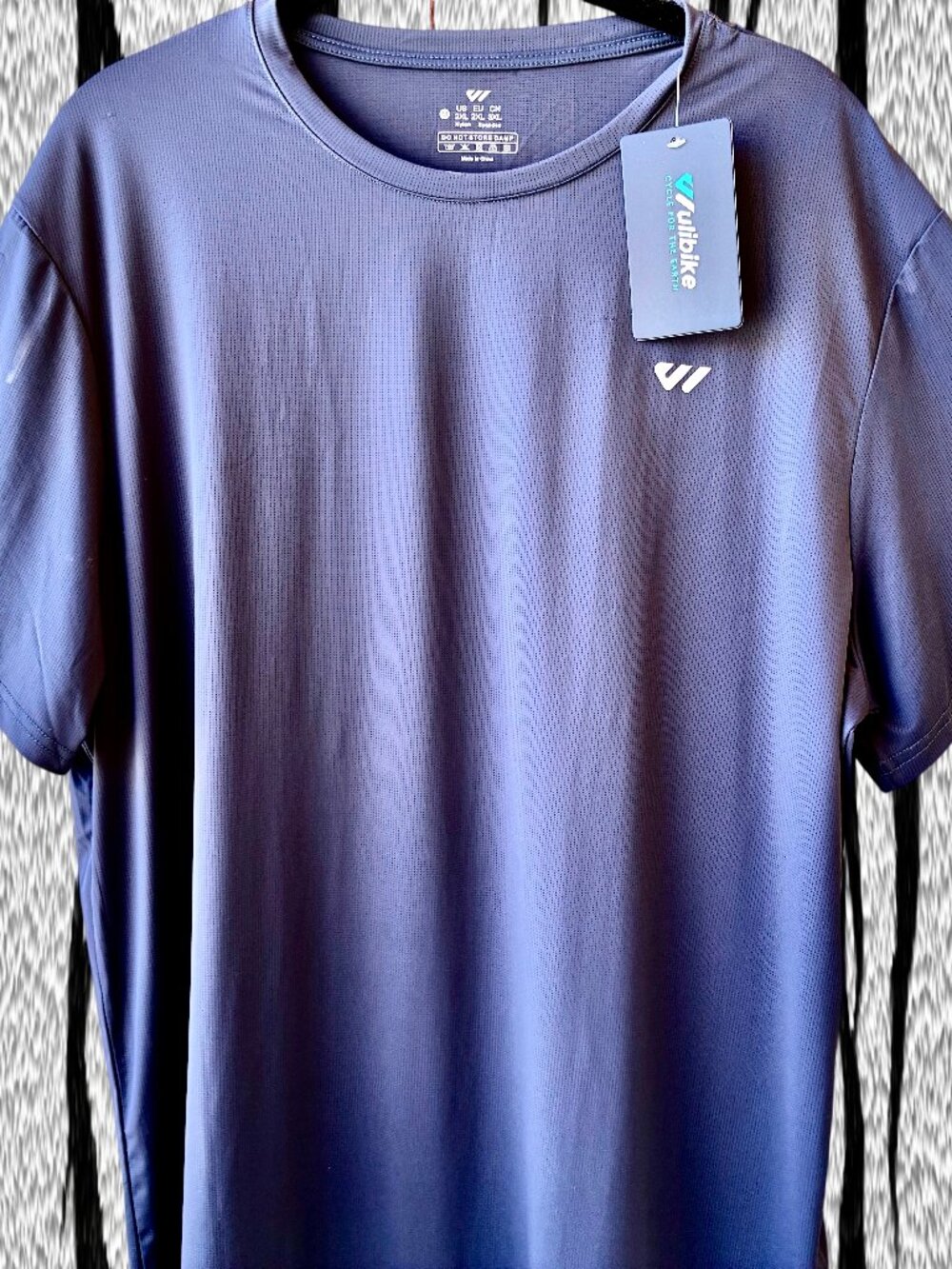 Wulibike Mens 2XL Airy Cycling Workout T-Shirt Quick Dry Gray Short Sleeve NWT
